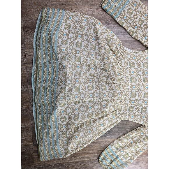 Lolita Jaca St Barth Women's Small Long Sleeve Mini Dress 100% Silk Geometric - Picture 11 of 15